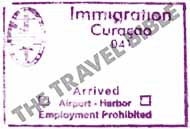 Curacao passport stamp