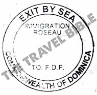 Dominica passport stamp