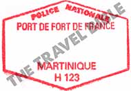 Martinique passport stamp