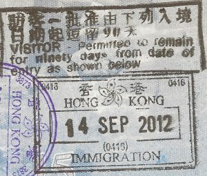 hong kong passport stamp entry