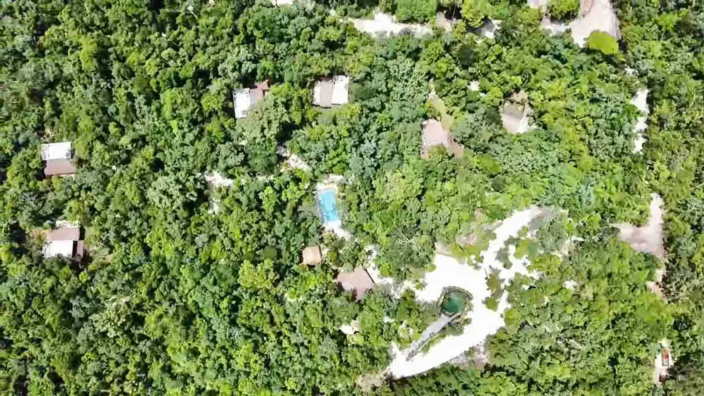 nuuku private cenote airbnb mexico drone