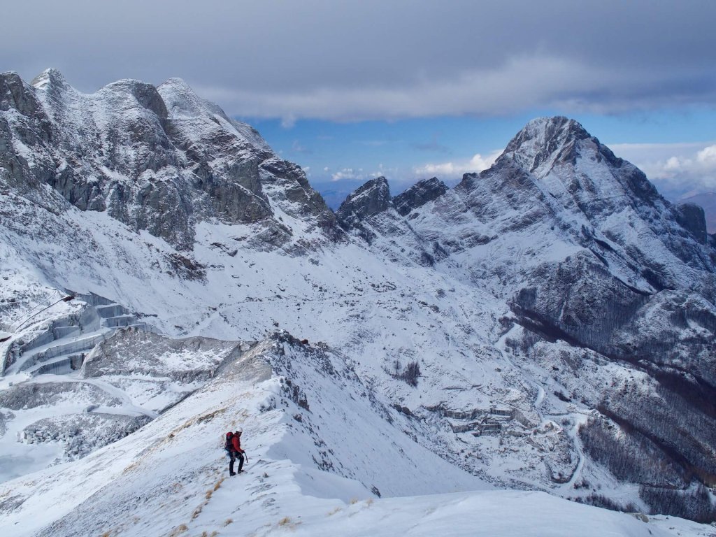 best places italy winter Mount Tambura Apuan Alps Italy