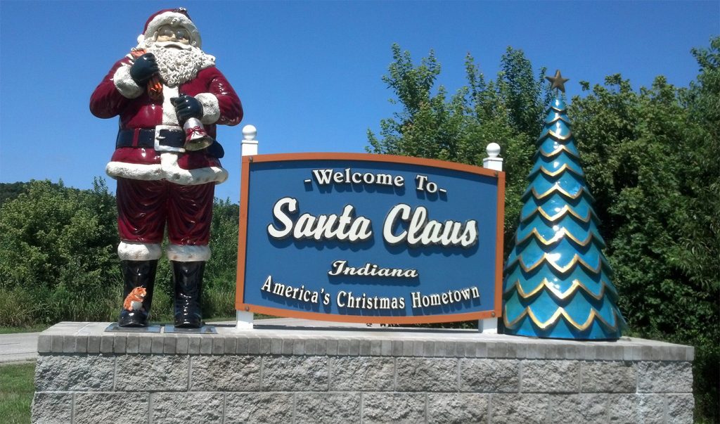 best christmas towns us santa claus indiana