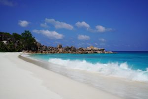 white sand beaches Anse Source dArgent