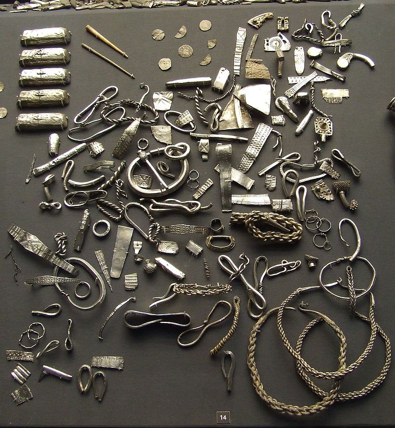 800px Cuerdale hoard viking silver british museum